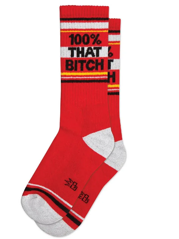 100% That B*tch Gym Crew Socks