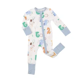 2-Way Zipper Romper - Animal Numbers by Angel Dear