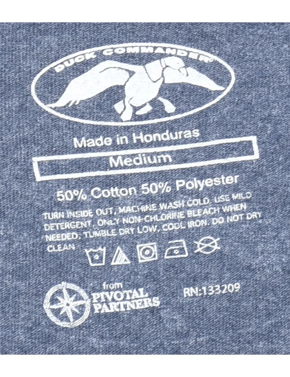 2000s Happy Printed T-shirt - M