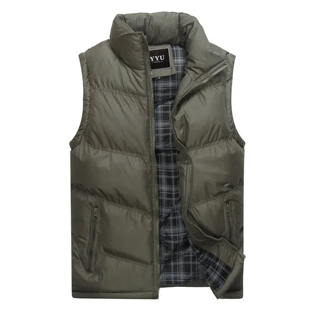 2019 New Brand Mens Jacket Sleeveless Vest Winter Fashion Casual Coats Male Cotton-Padded Men's Vest Men Thicken Waistcoat 3XL