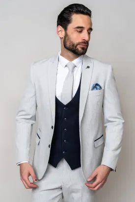 3-Piece Men's Suit Marc Darcy Bromley Stone Mix and Match