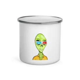 Alien #0010 by inkink Shivadelic - Enamel Mug