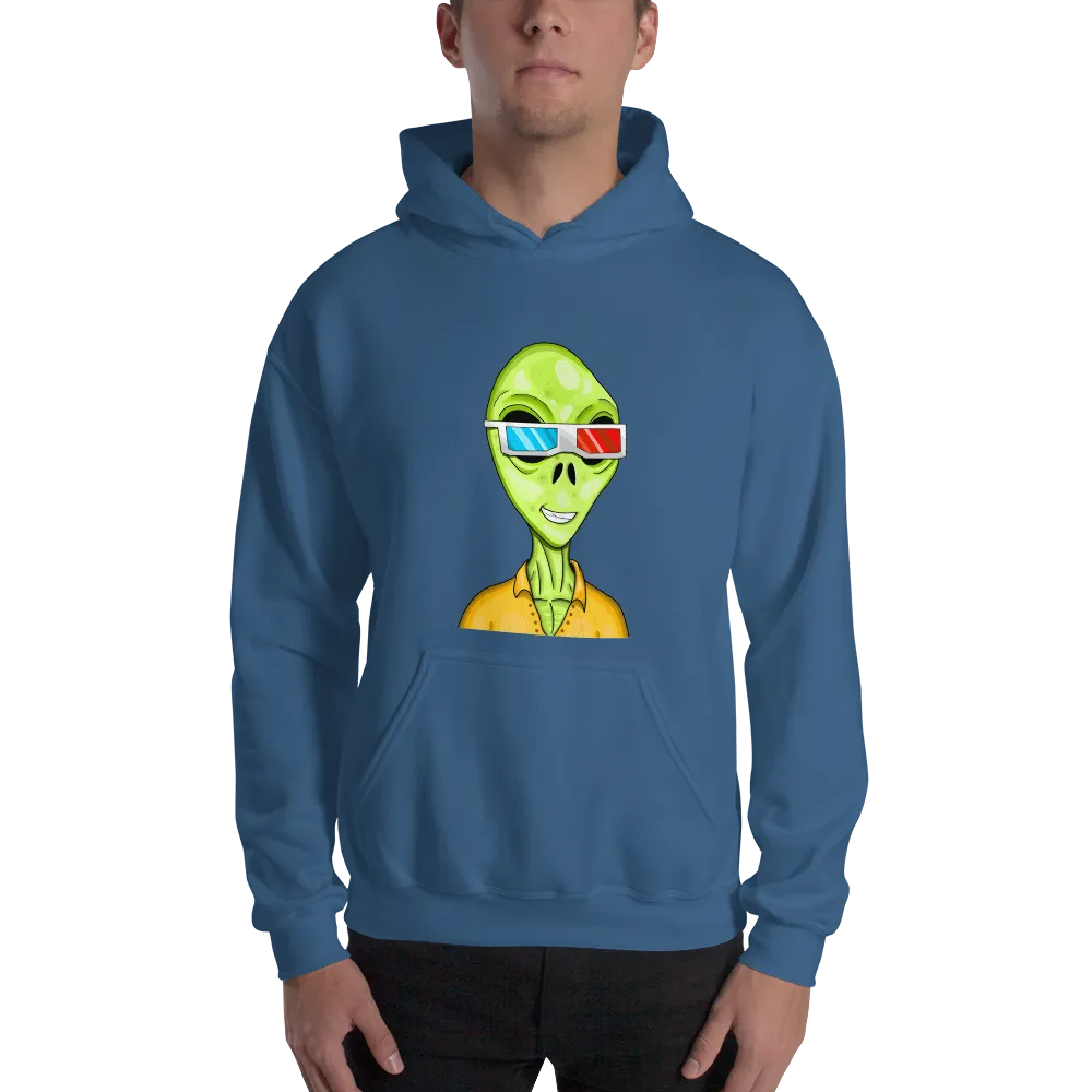 Alien #0010 by inkink Shivadelic - Hoodie