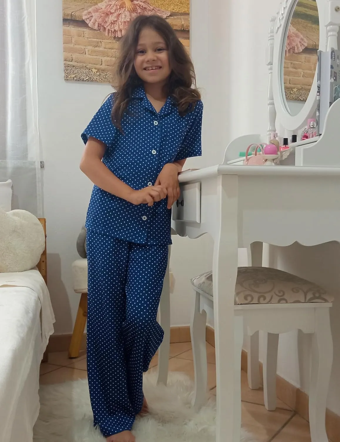Arshiner Pajamas for Girls Short Sleeve Long Pants Outfit 2 Piece  Pjs Sets
