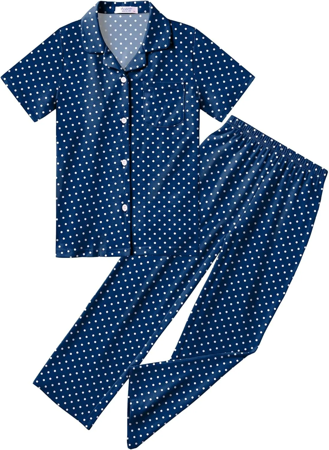 Arshiner Pajamas for Girls Short Sleeve Long Pants Outfit 2 Piece  Pjs Sets