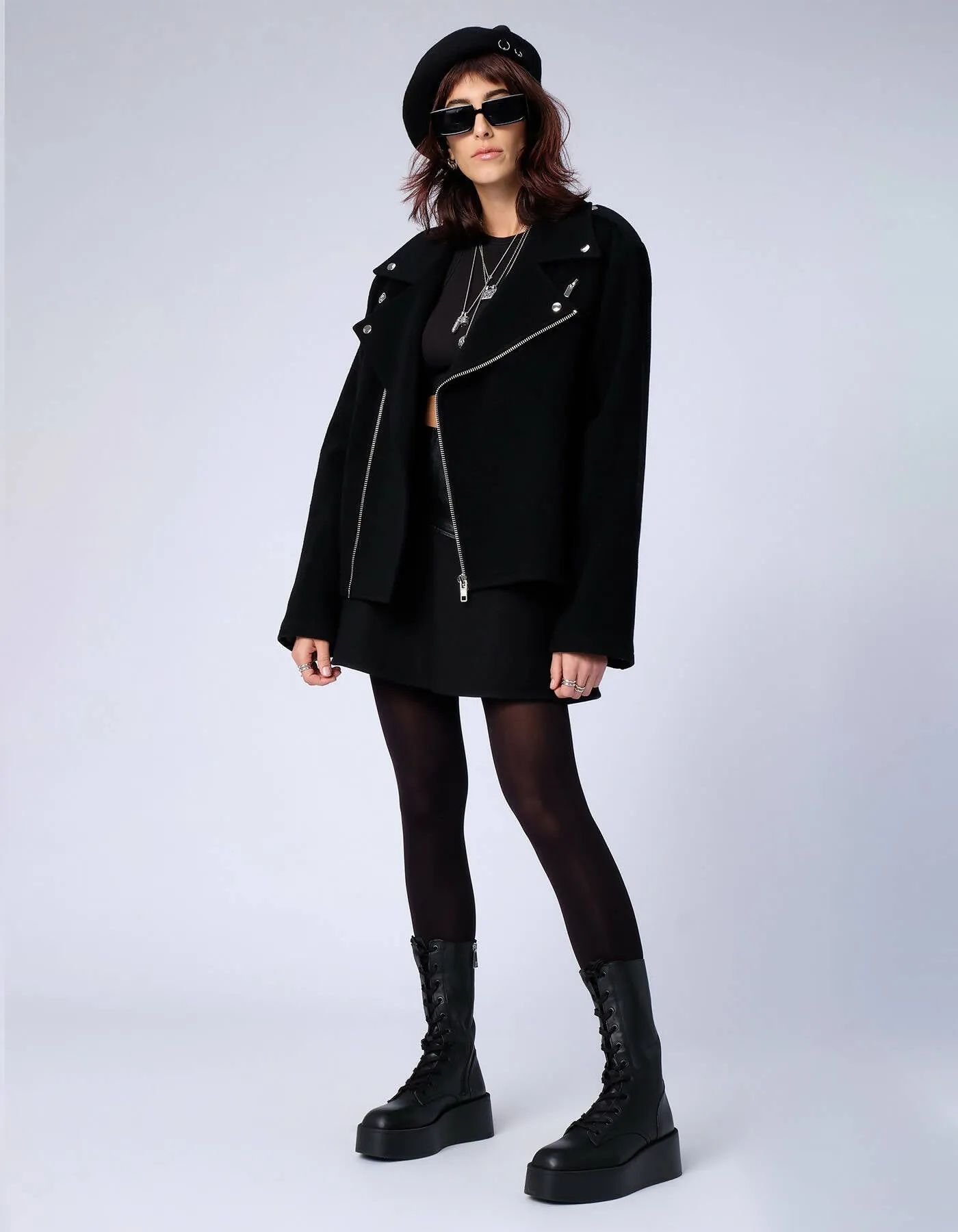 Black biker style jacket