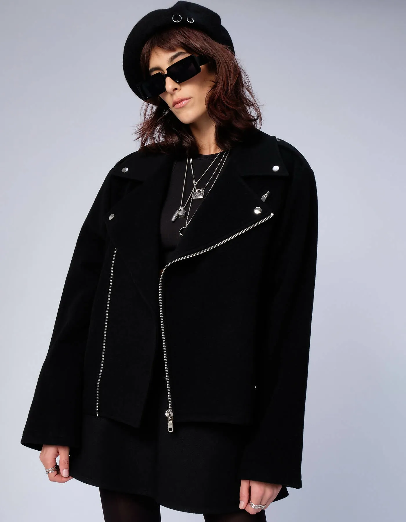 Black biker style jacket