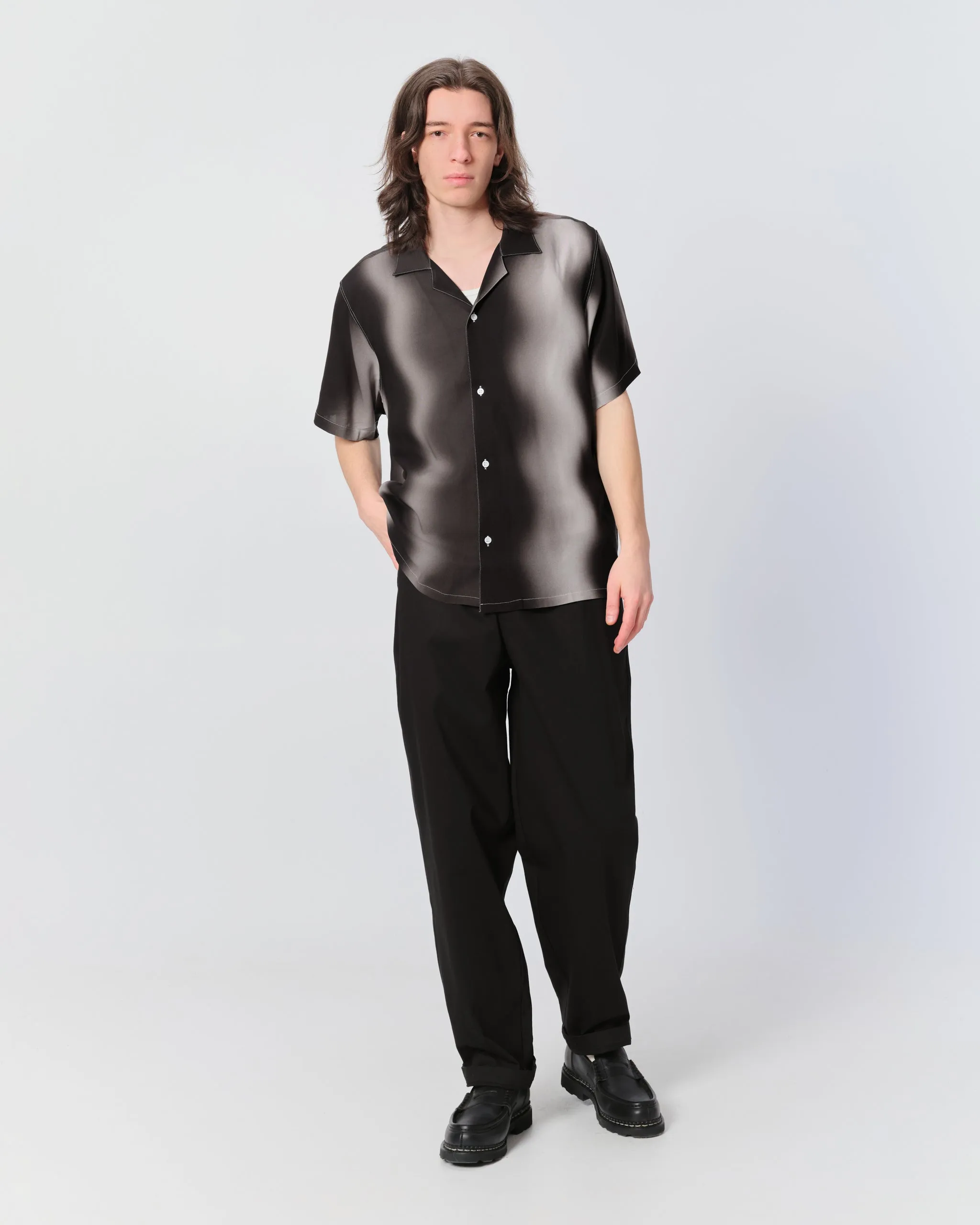 Black Linen Leisure Pant