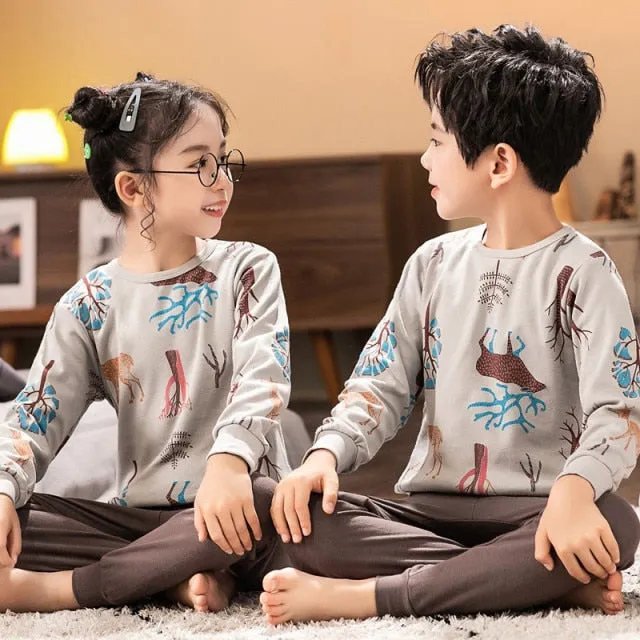 Boys  and Girls Cotton Pajamas Set