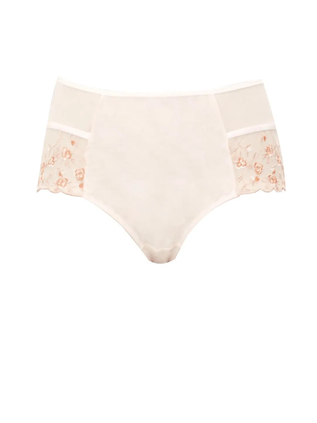 Briana High waist Brief - Petal Pink w Floral - P5675