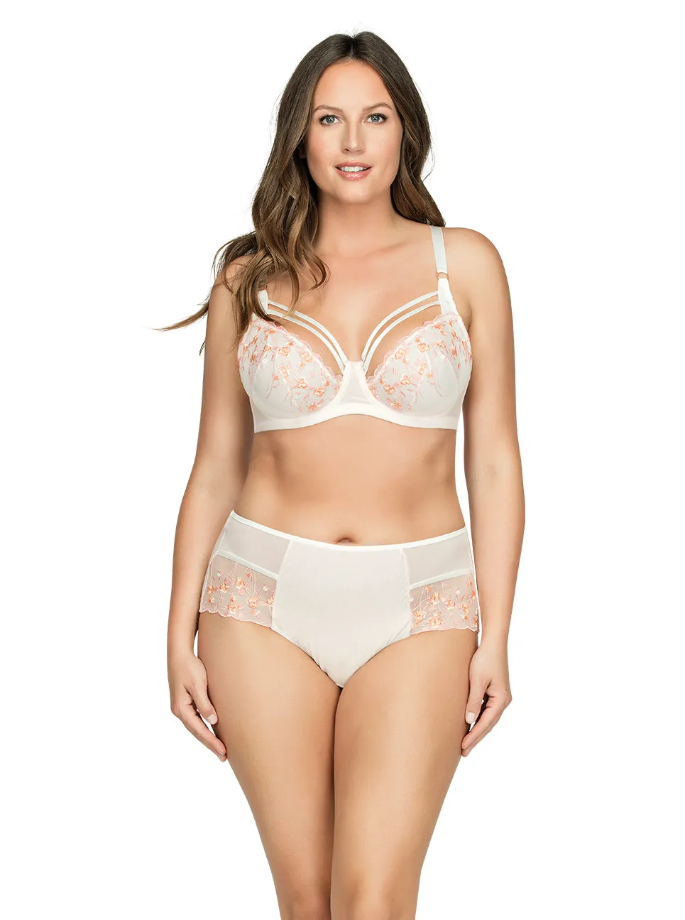 Briana High waist Brief - Petal Pink w Floral - P5675