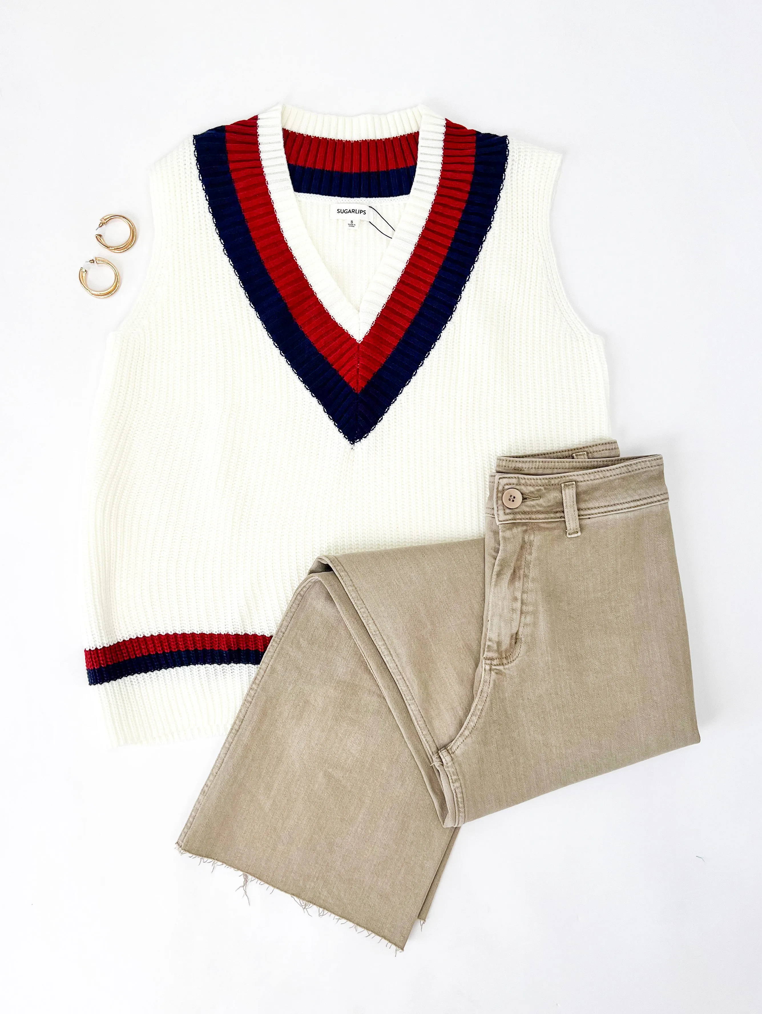 CALL IT WHAT YOU WANT STRIPED SWEATER VEST