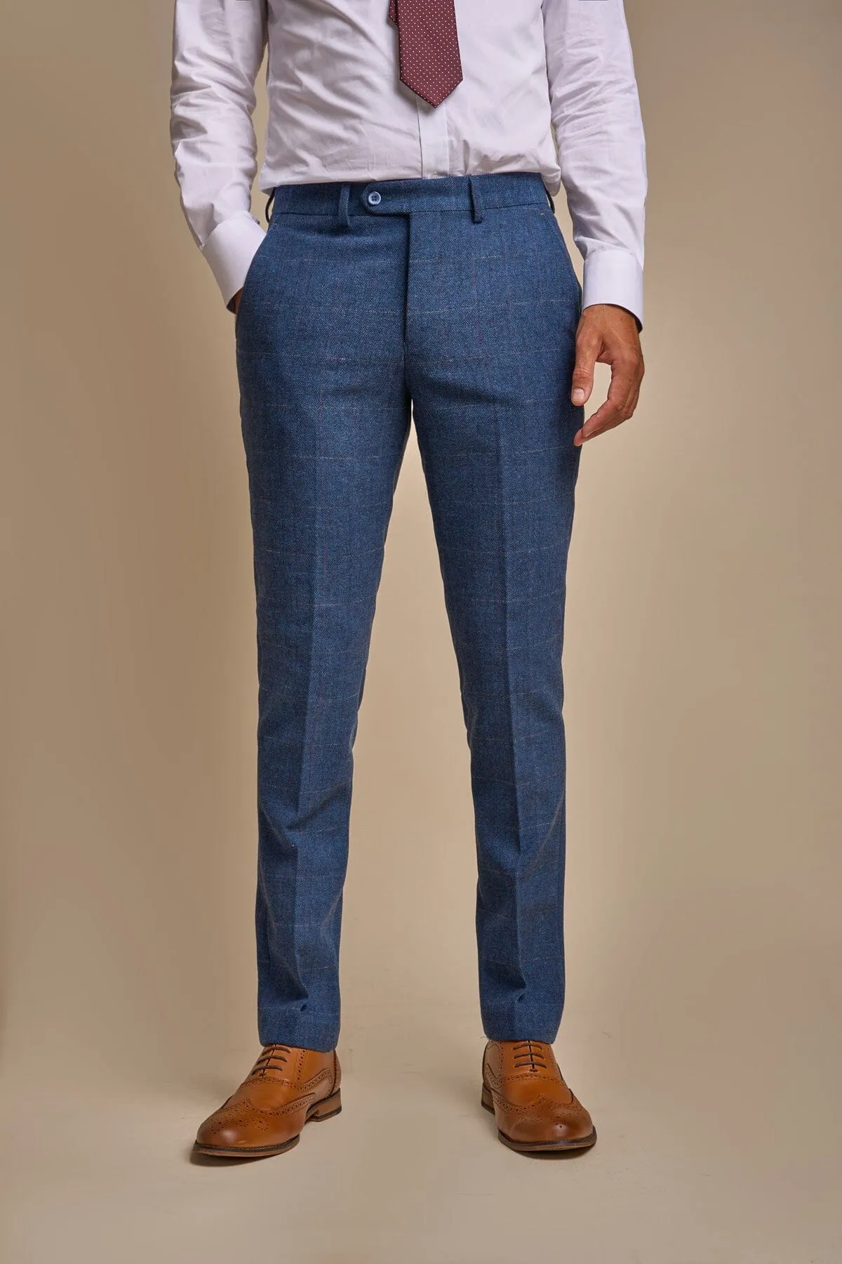 Carnegi Navy Tweed 2 Piece Suit