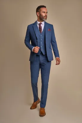 Carnegi Navy Tweed 2 Piece Suit