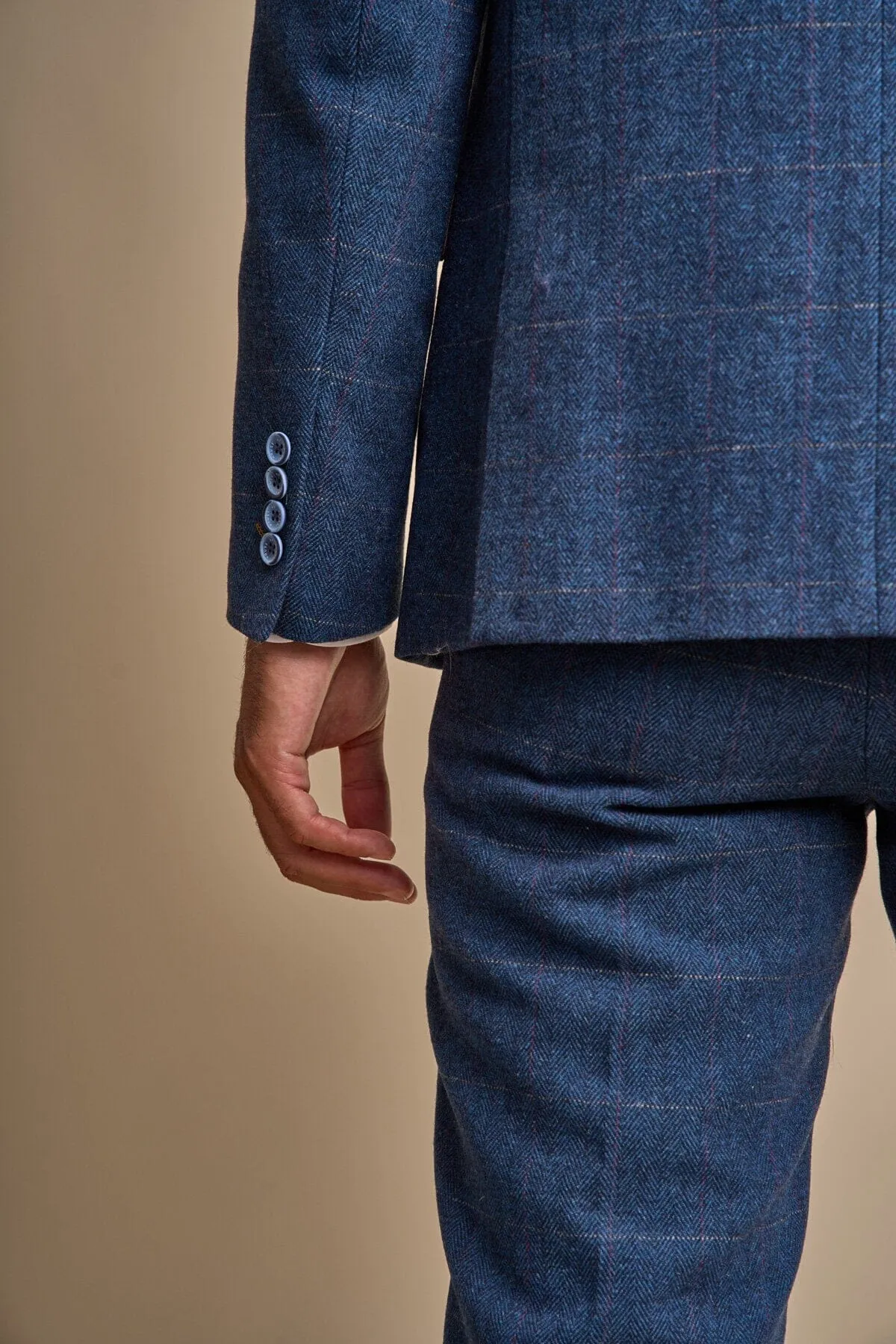 Carnegi Navy Tweed 2 Piece Suit