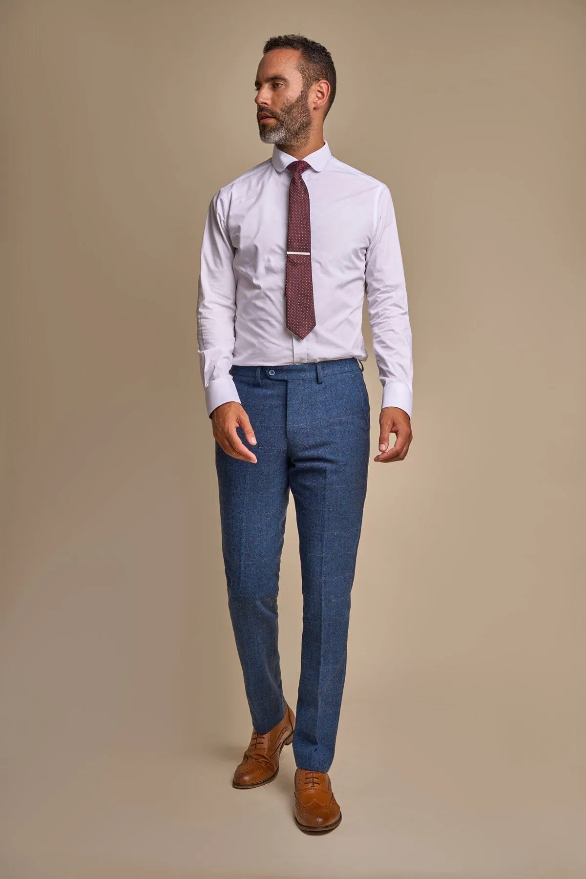 Carnegi Navy Tweed 2 Piece Suit