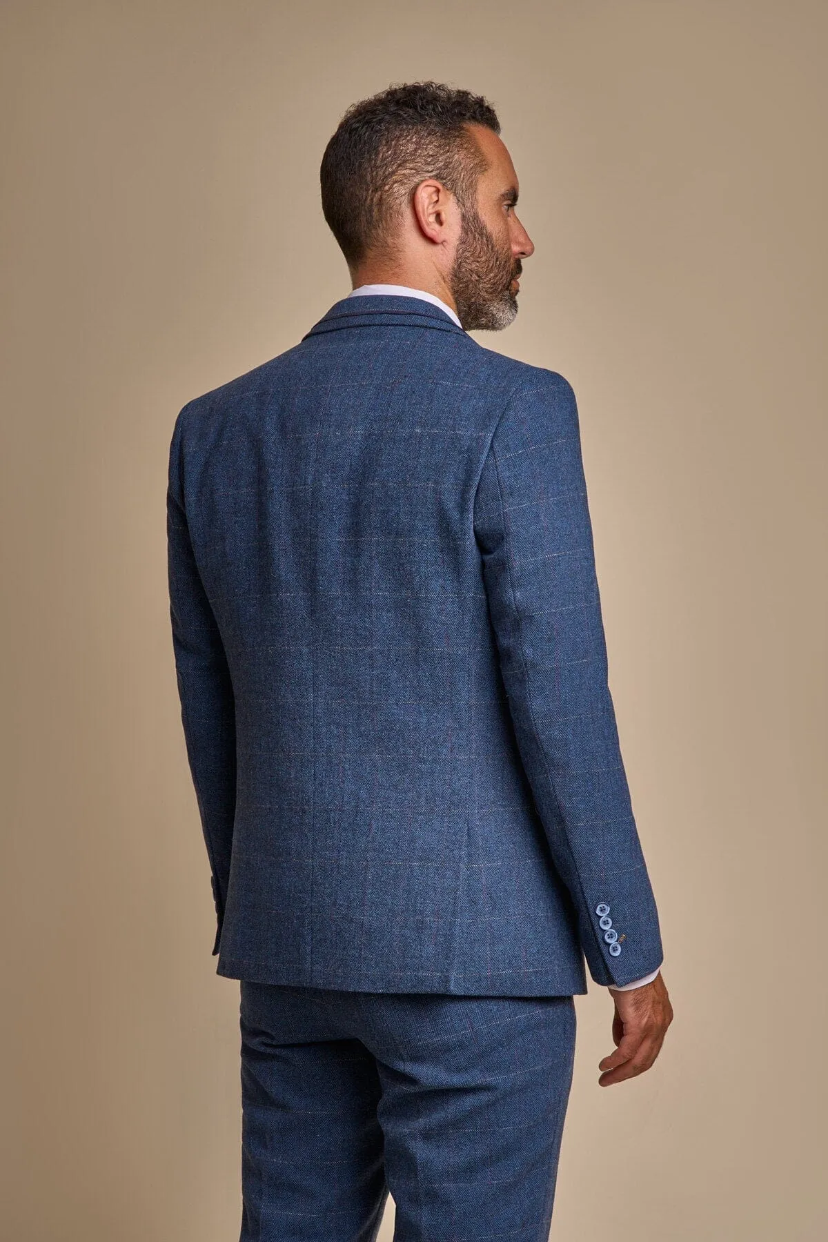 Carnegi Navy Tweed 2 Piece Suit