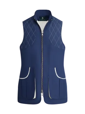 CDC Quilted Banks in Navy and White