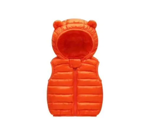 Children's Warm Down Vest Baby Hooded Jacket