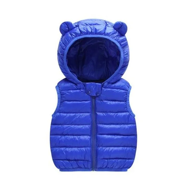 Children's Warm Down Vest Baby Hooded Jacket