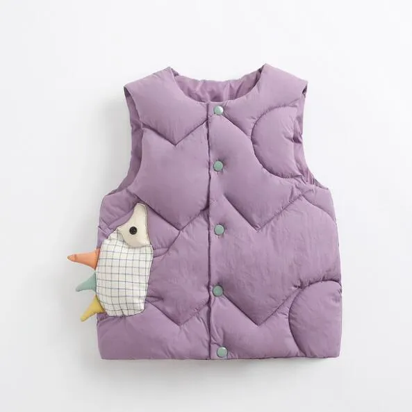 Children's Warm Down Vest Baby Hooded Jacket