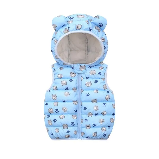 Children's Warm Down Vest Baby Hooded Jacket