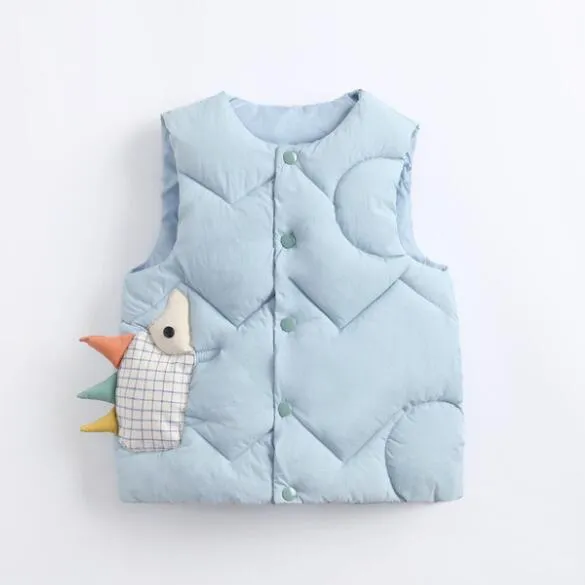 Children's Warm Down Vest Baby Hooded Jacket