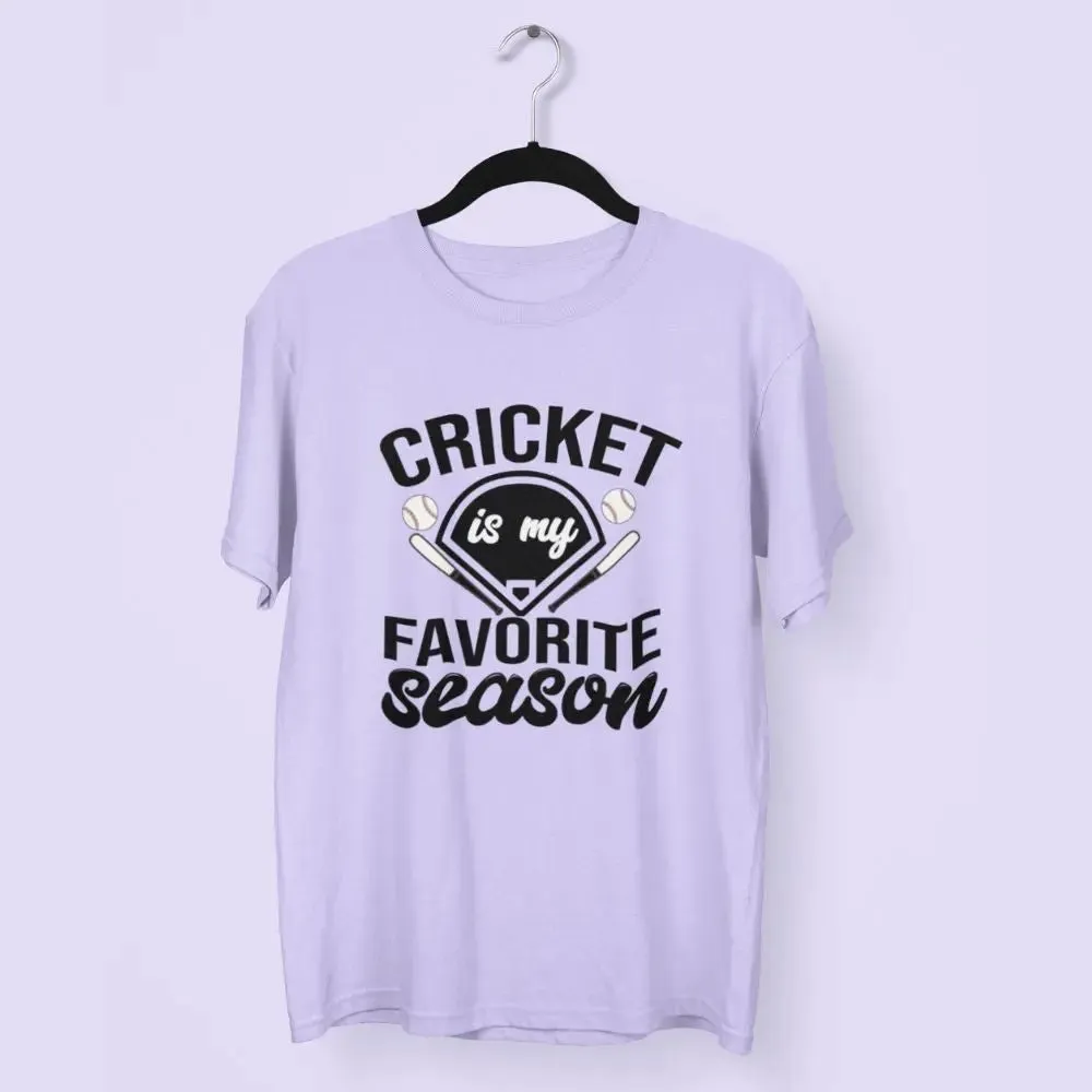 Cricket is My Favorite Season Round Neck Half Sleeve Classic T-Shirt