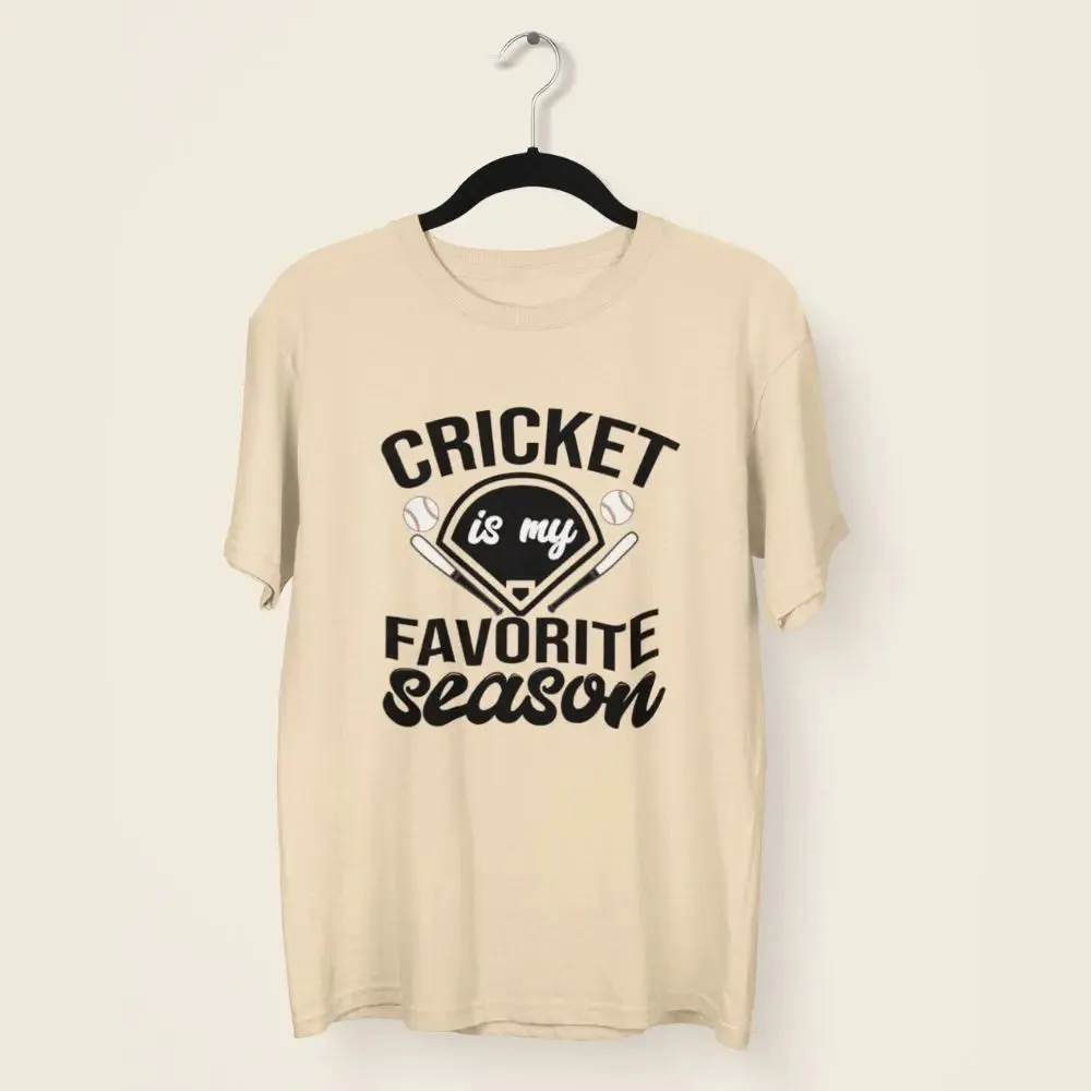 Cricket is My Favorite Season Round Neck Half Sleeve Classic T-Shirt