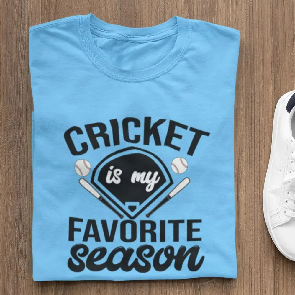 Cricket is My Favorite Season Round Neck Half Sleeve Classic T-Shirt