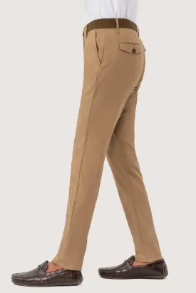 CROSS POCKET SELF TEXTURED PANT KHAKI
