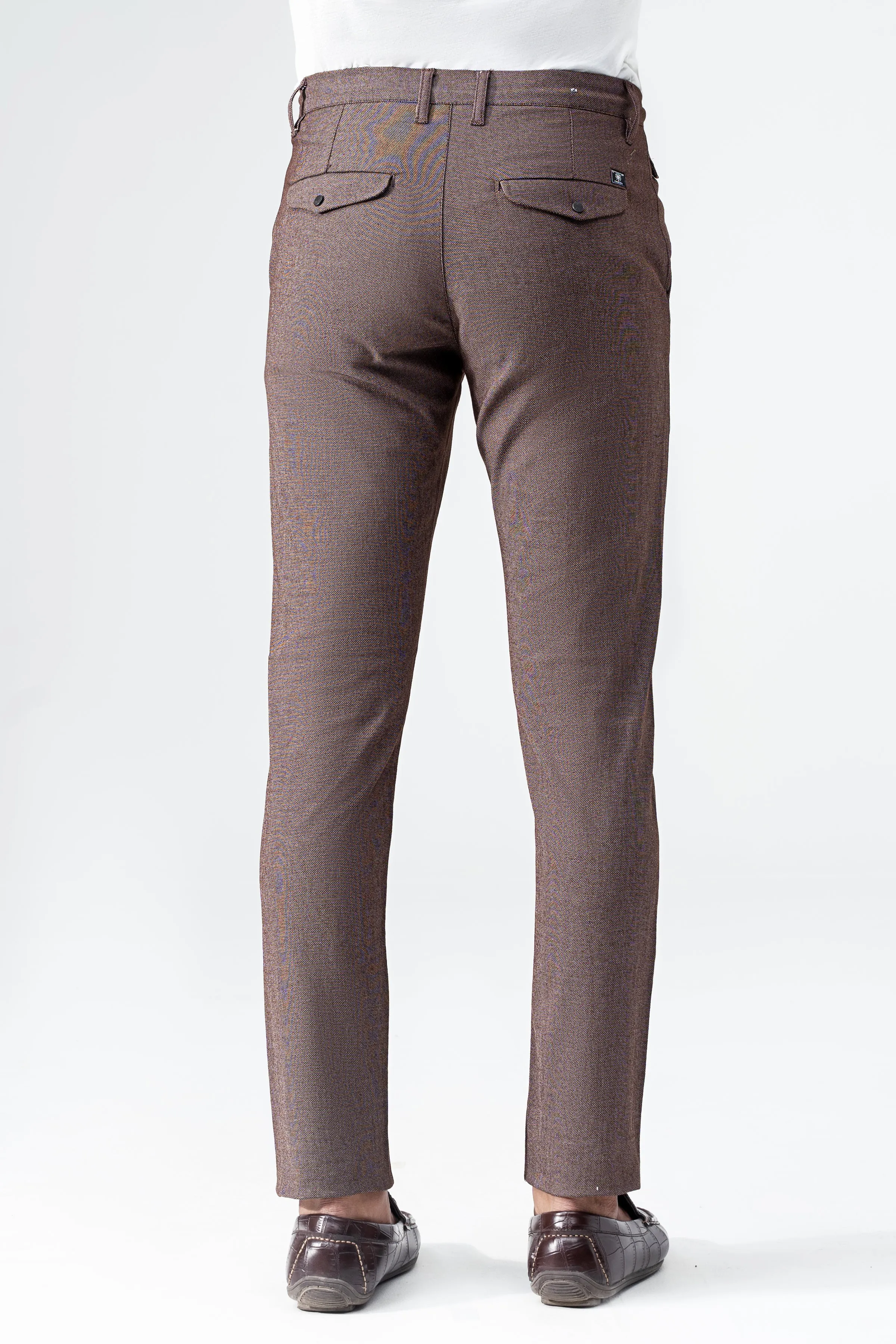 CROSS POCKET TEXTURED PANT BROWN