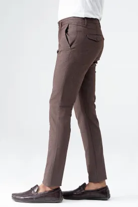 CROSS POCKET TEXTURED PANT BROWN