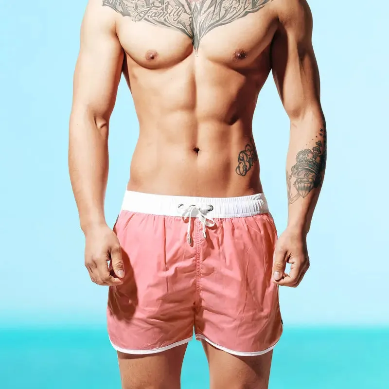 DESMIIT Men's Three-Point Swim Shorts Beach Pants Loose Quick-Drying