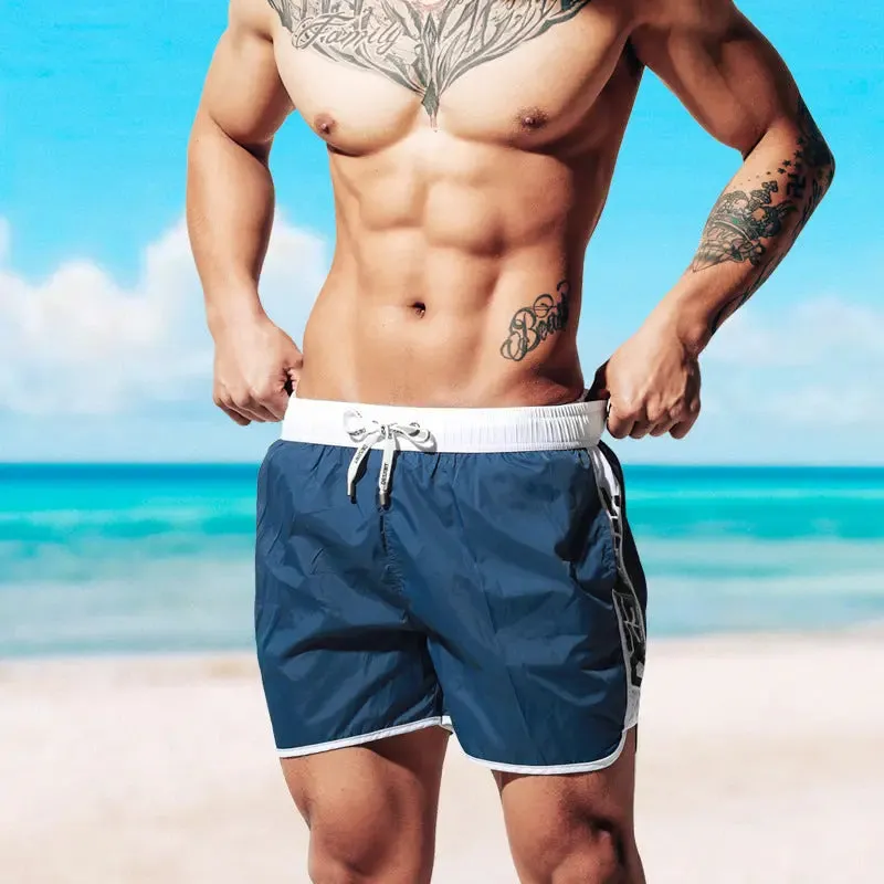DESMIIT Men's Three-Point Swim Shorts Beach Pants Loose Quick-Drying