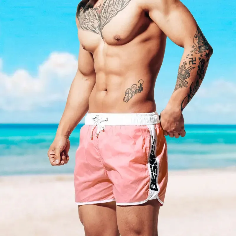DESMIIT Men's Three-Point Swim Shorts Beach Pants Loose Quick-Drying