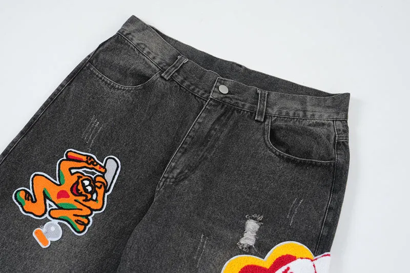 Editorial Department Custom Patched Denim Jeans