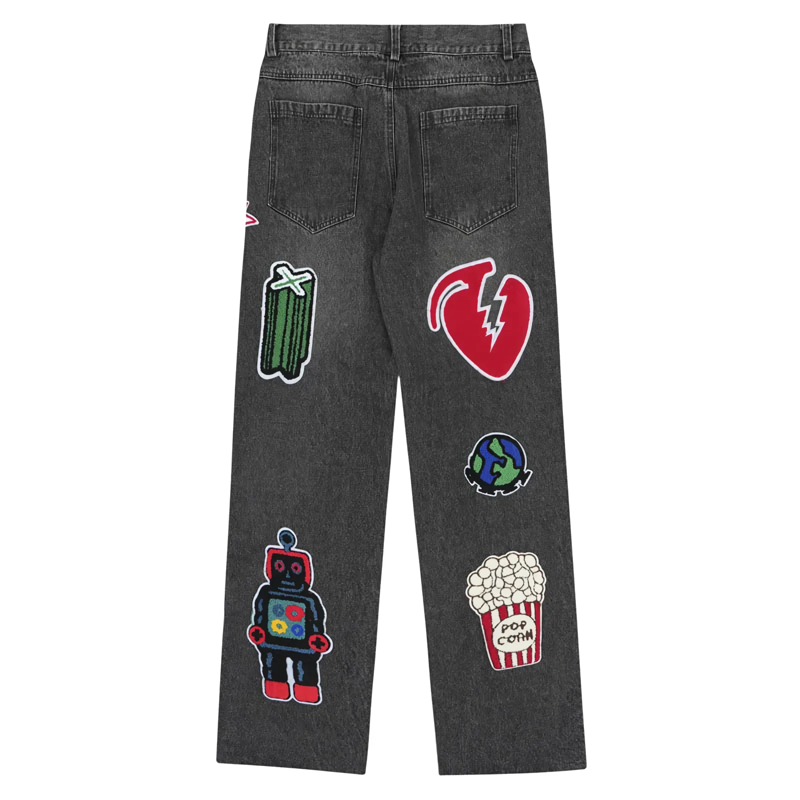 Editorial Department Custom Patched Denim Jeans