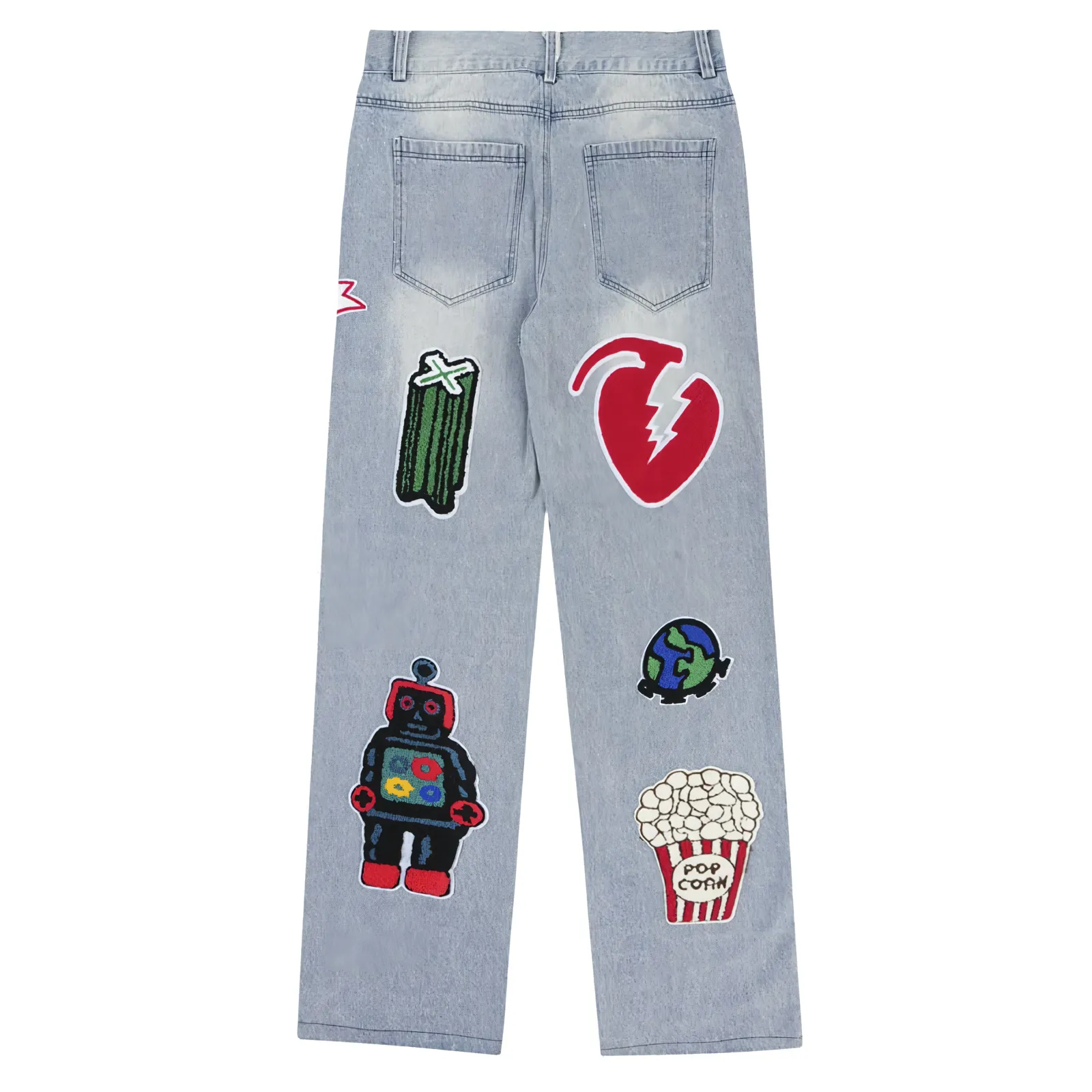 Editorial Department Custom Patched Denim Jeans