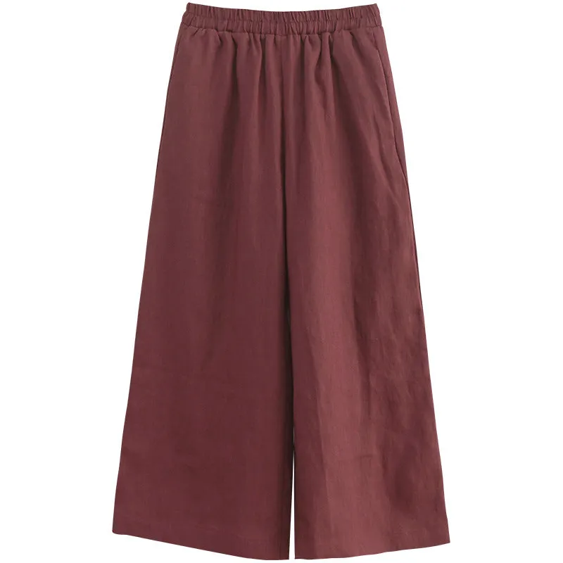 Elastic Waist and Casual Drooping Pants