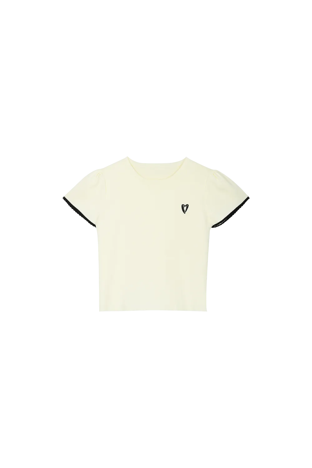 Embroidery Design Knit T-shirt for Women
