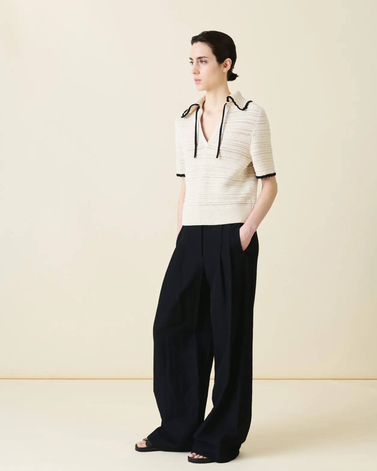 Extra Wide Palazzo Viscose Linen Blend Pants