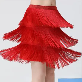 Fancy Tassel Latin Dance Skirt