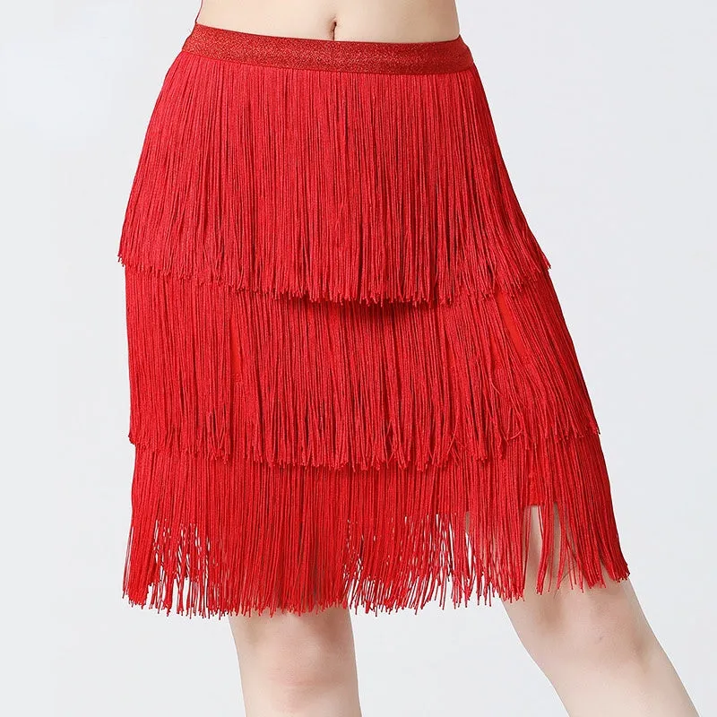 Fancy Tassel Latin Dance Skirt