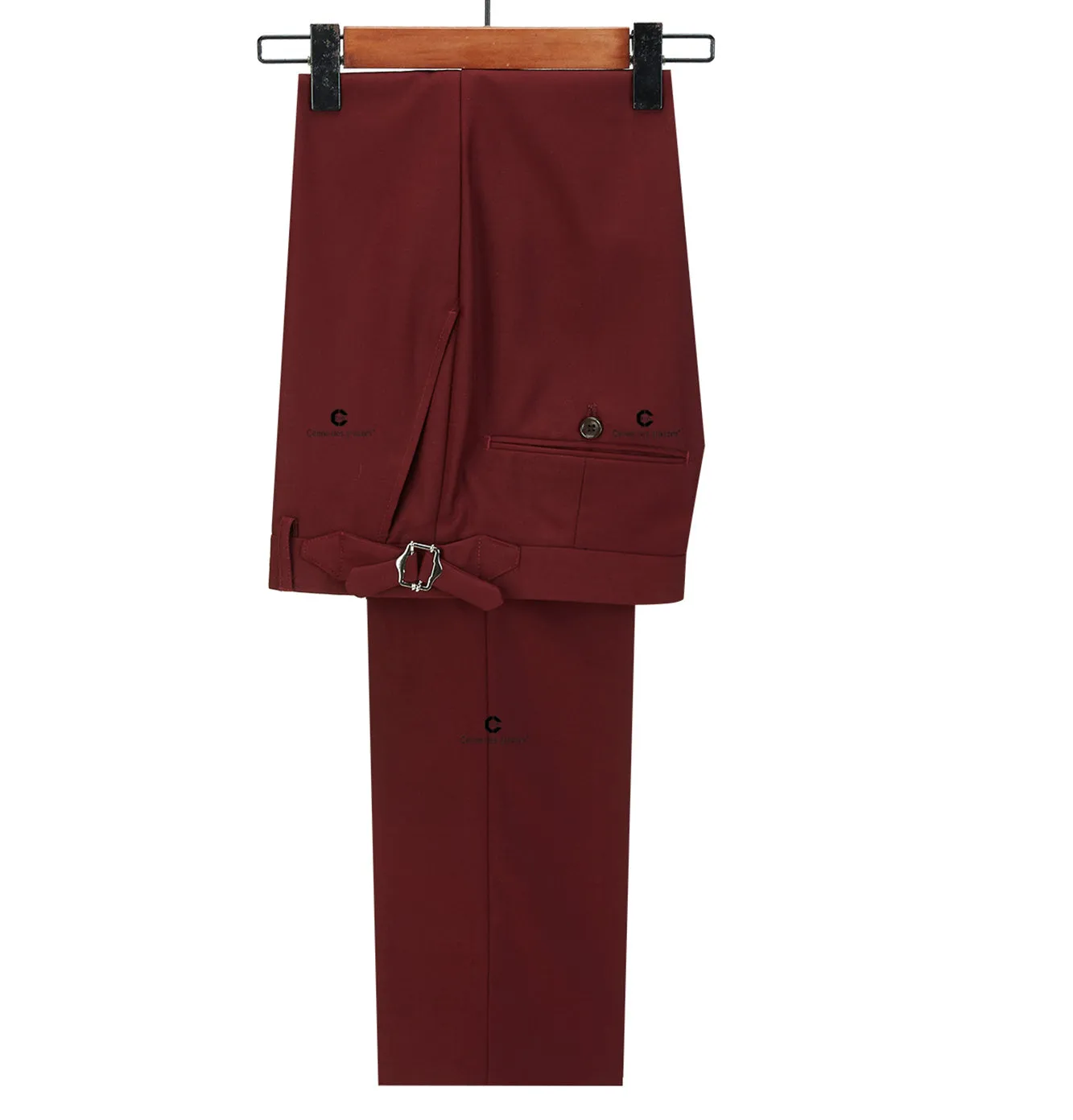 Fashion 2 Pieces Mens Suit Double Breasted Flat Peak Lapel Tuxedos (Blazer Pants)