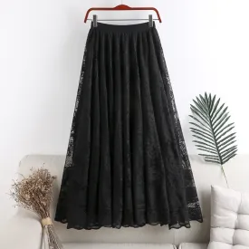 Fashion Embroidery Lace Skirt