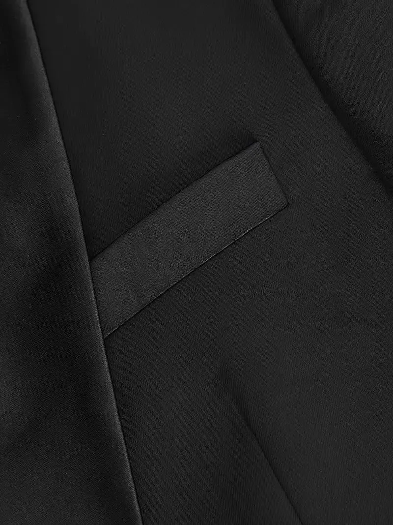 Fashion Men's Suit Flat 3 Pieces Shawl Lapel Tuxedo For Prom (Blazer vest Pants)