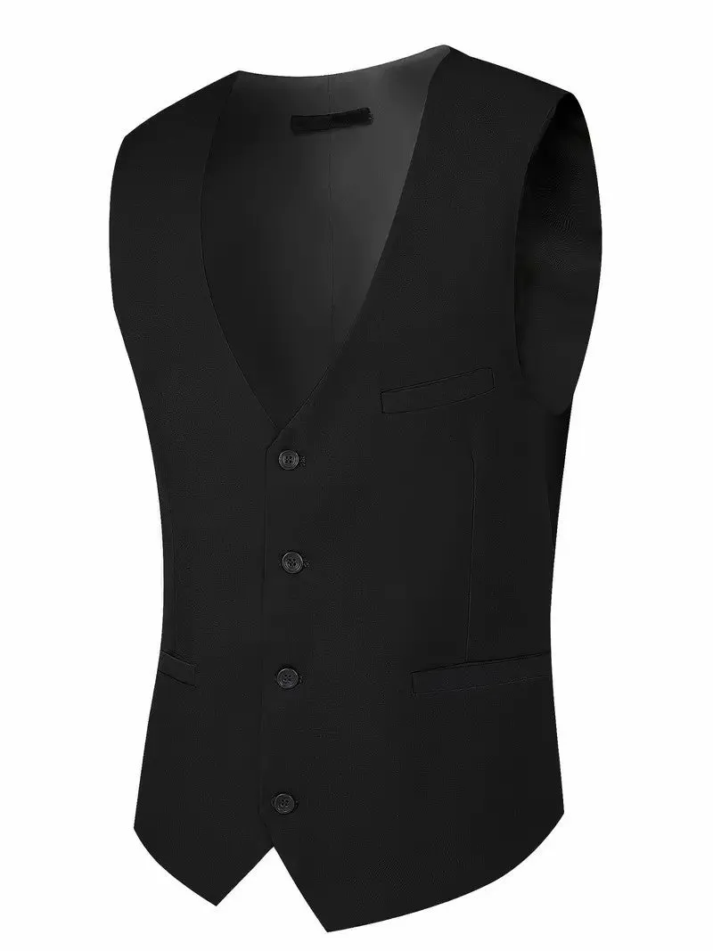 Fashion Men's Suit Flat 3 Pieces Shawl Lapel Tuxedo For Prom (Blazer vest Pants)