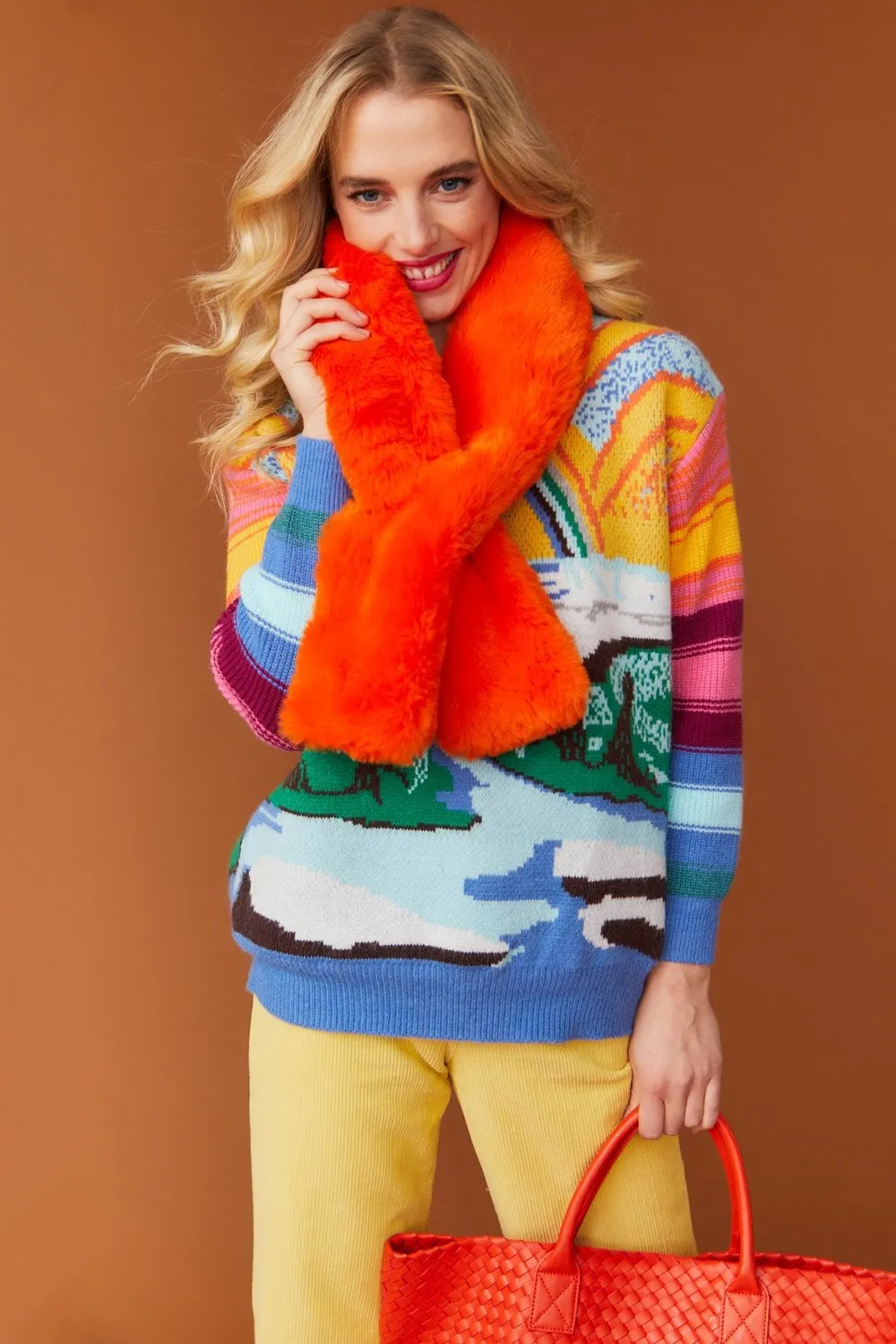 Faux Fur Keyhole Scarf