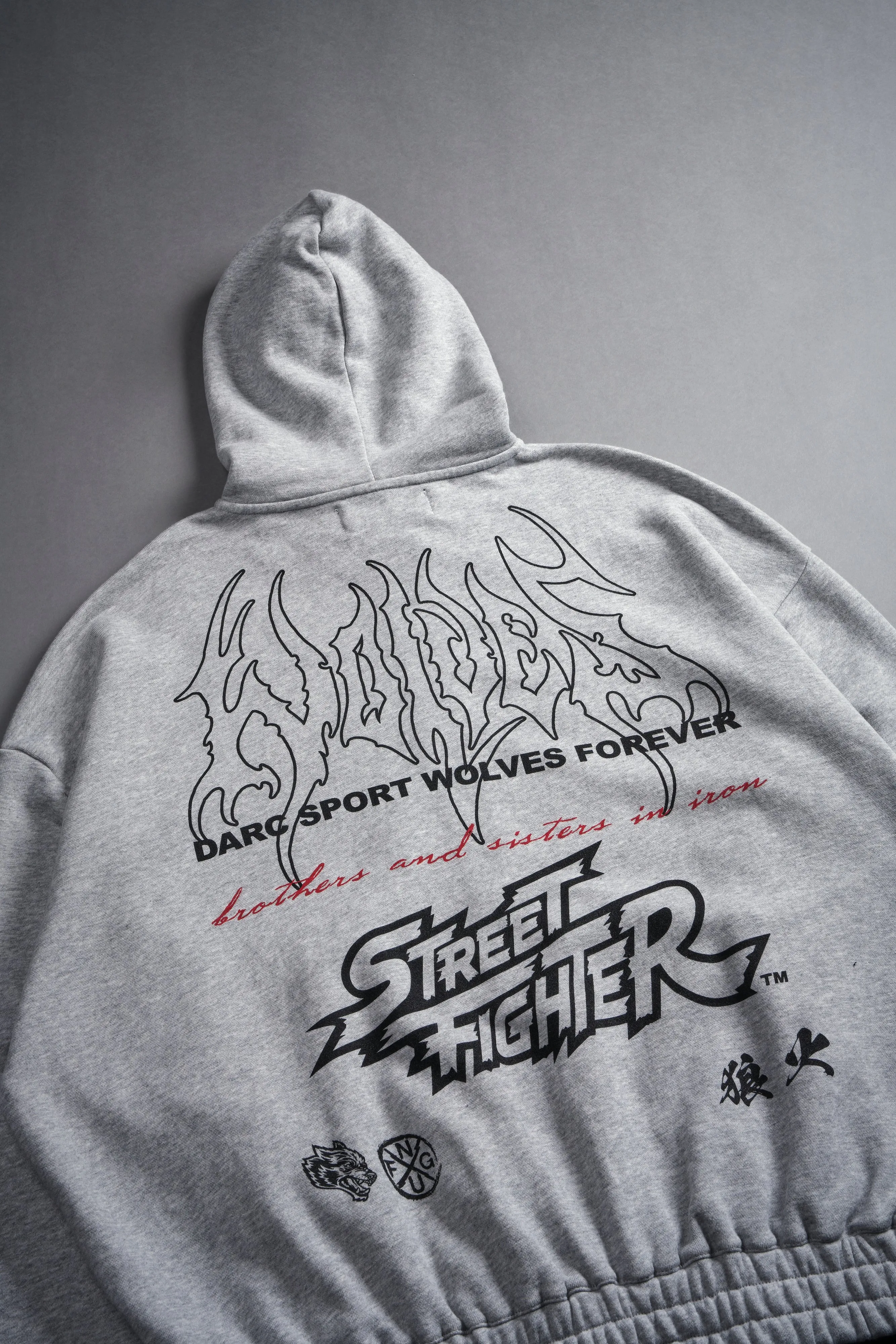 Final Boss "Chambers" Zip Hoodie in Light Athletic Gray